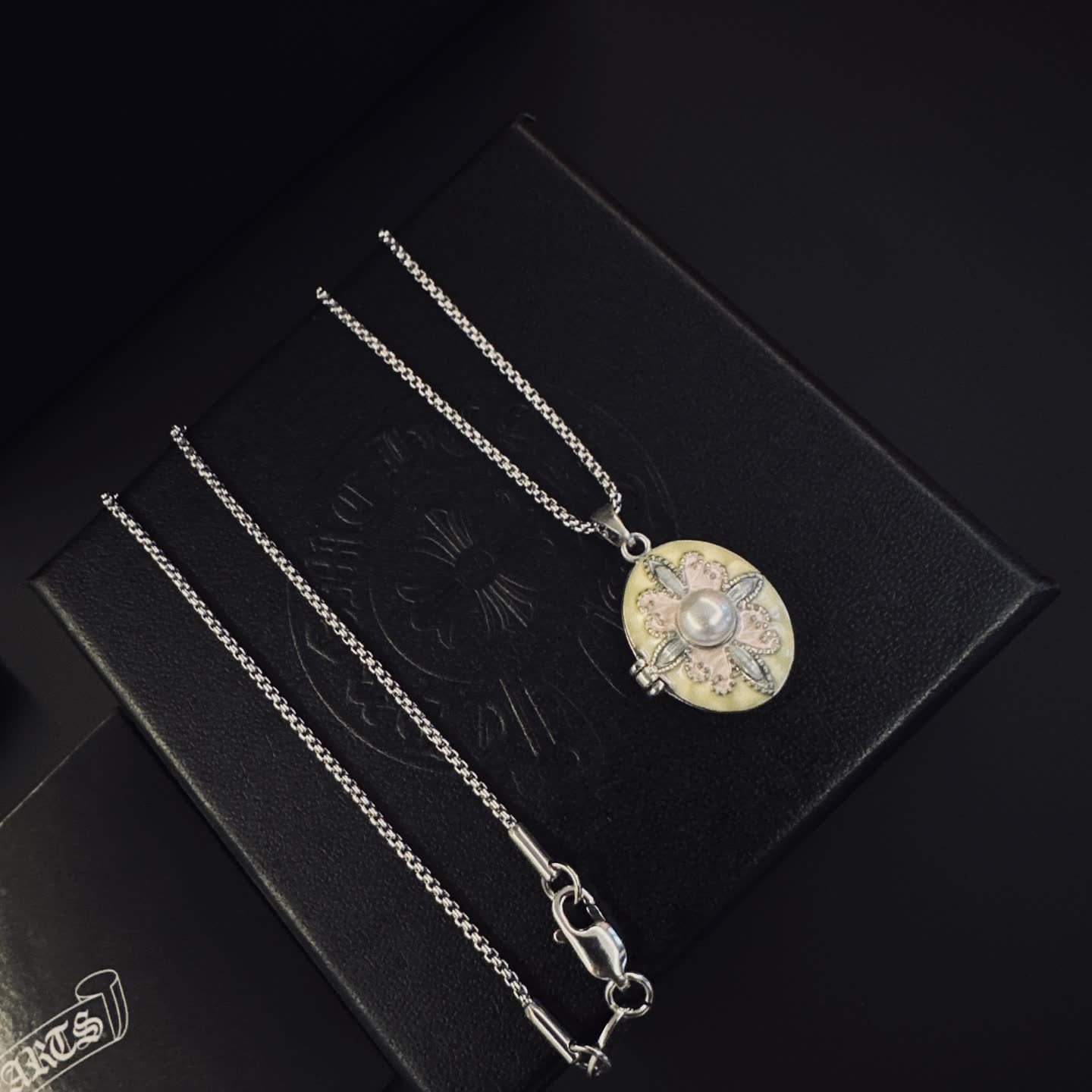 Chrome Hearts Chromecards Silver Locket Necklace
